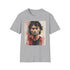 Paolo Maldini charcoal cotton tee with watercolor football design.