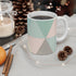 Chic pastel geometric pattern 11oz ceramic coffee mug for home & kitchen.