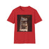 Charcoal cotton T-shirt featuring intricate Petra-inspired design regular fit