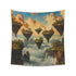 Enchanting floating islands surreal tapestry - high-quality, stylish gift | Dreamscapes
