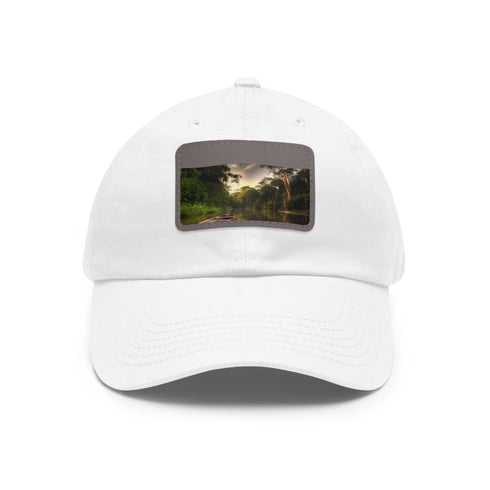 Vibrant Amazon River-inspired unisex cotton baseball cap with unique design.