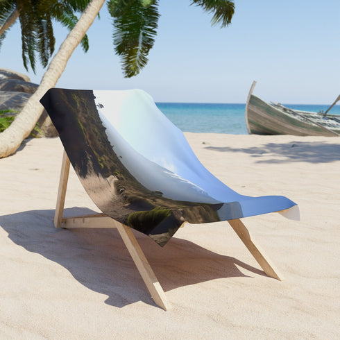 Mount Kilimanjaro Tanzania beach towel with stunning peak under sunny sky.