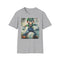 Charcoal cotton T-shirt with Luigi graphic and crew neck design