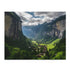 Lauterbrunnen Valley Cliff Jigsaw Puzzle with Stunning Swiss Landscape View.