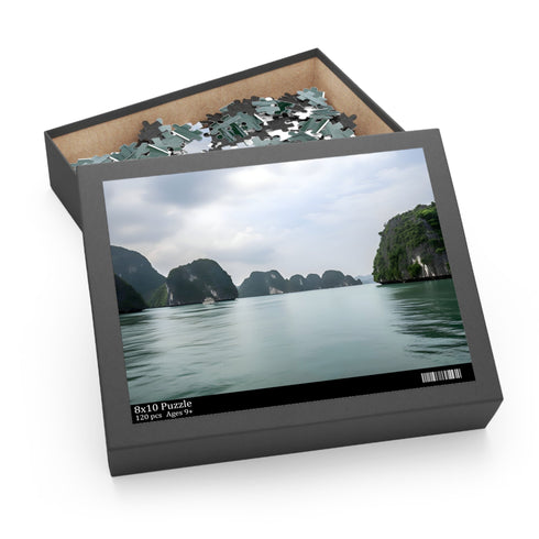 Intricate Halong Bay limestone puzzle, 10" x 8", 120 pieces.
