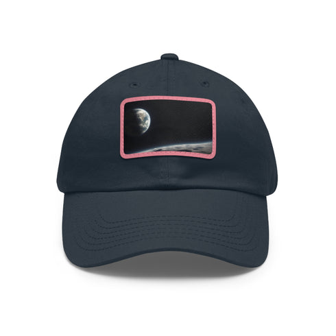 Earths Horizon Cap, White with Light Brown Patch, Rectangular Shape.