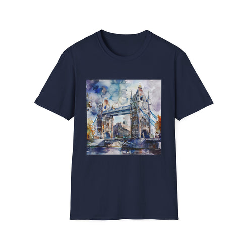Watercolor Skyline: Tower Bridge London T-Shirt