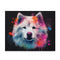 Adorable Samoyed jigsaw puzzle with fluffy dog design.