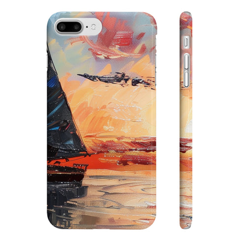 Boracay Sunset Hues Slim iPhone 7 Plus Glossy Phone Case