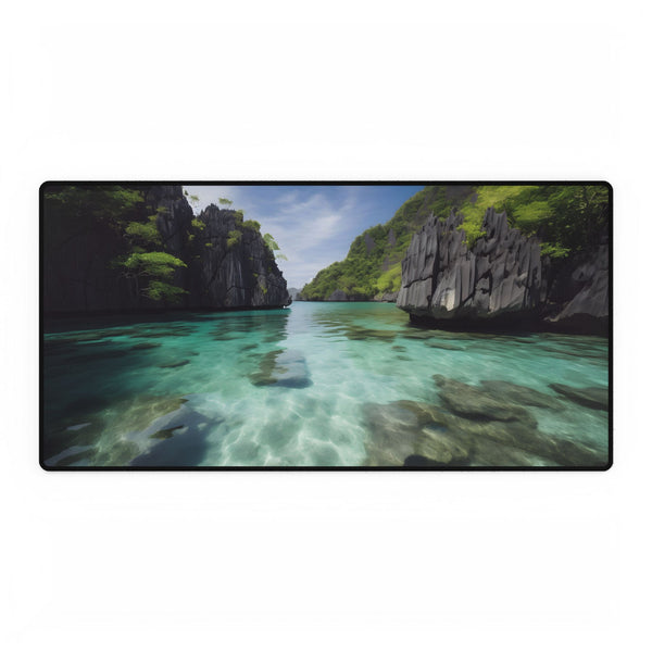 Palawan Turquoise Lagoon Island Cliffs XXL Extended Desk Mat - View 1 | Prints With Passion