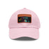 Vibrant Gorilla Glow Watercolor Hat with Light Brown Rectangle Patch.