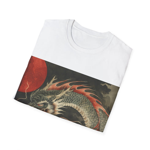 Legendary Japanese Dragon TShirt in Charcoal, size S: Cotton crew neck tee.