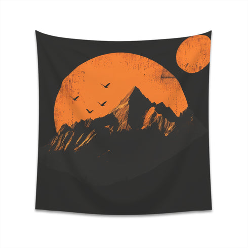 Serene Mountain Dawn Minimalist Tapestry | High-Quality Material | Home Decor Gift | Sizes 34 x 40 and 57 x 57 | PrintsWithPassion