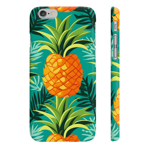 Colorful, fruity pineapple pattern iPhone 7 Plus/8 Plus glossy phone case.