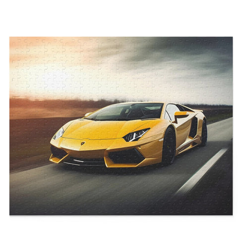 Lamborghini Speed Racing Puzzle - 120 piece jigsaw puzzle, automotive art.