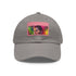 Neon watercolor Chris Pratt hat with light brown patch.