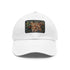 Cheetah Chic Baseball Cap in White with Light Brown Patch