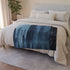 Data Towers Rising from Dark Sea Plush Fleece Throw Blanket