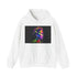 Young Queen Elizabeth Majesty Neon Portrait Navy Hoodie Regular Fit.