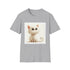 Charcoal unisex cat graphic t-shirt in size S.