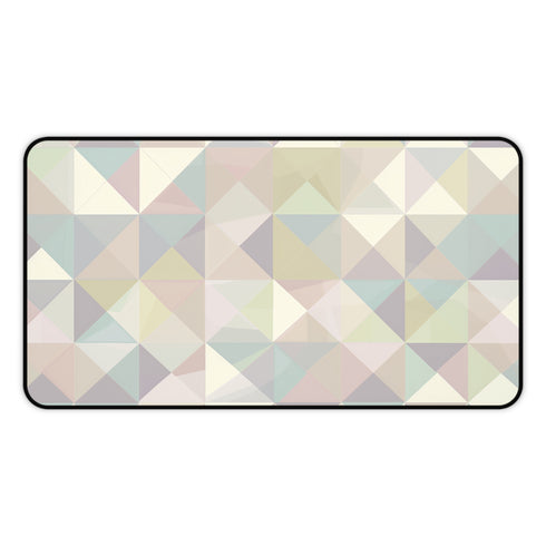 Stylish Pastel Geometrics Desk Mat - Chic soft colors for workspace decor