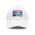 Galapagos Explorer Baseball Cap in White with Light Brown Patch