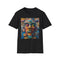 Electric Radiance: The Luminescent Allure of Neon Tribe Mask Paintings | T-Shirt | Cotton, Crew neck, DTG, Men's Clothing, Neck Labels, Regular fit, T-shirts, Women's Clothing | Prints with Passion