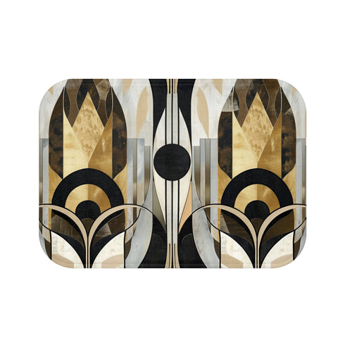 Deco Dreams Bath Mat: Vintage Art Deco design for luxurious bathroom style.