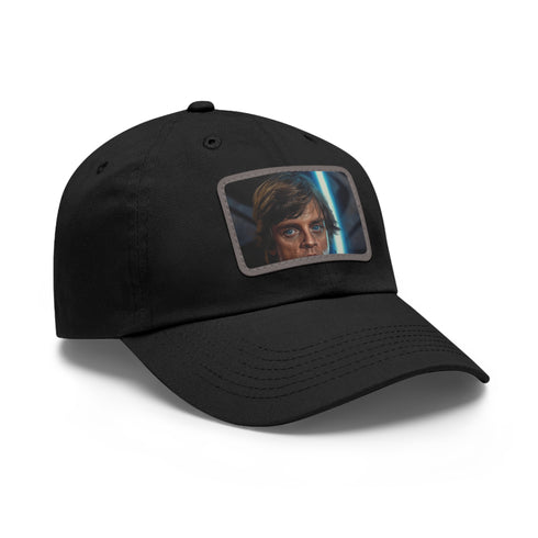 Galactic Jedi Baseball Cap - White cotton hat with rectangular patch