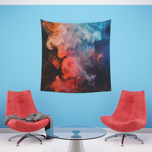 Smoke & Shadows: An Abstract Tapestry | Wall Tapestry | All Over Print, AOP, Decor, Halloween, Home & Living, Home Decor, Indoor, Spring Essentials, Sublimation, Tapestry | Prints with Passion