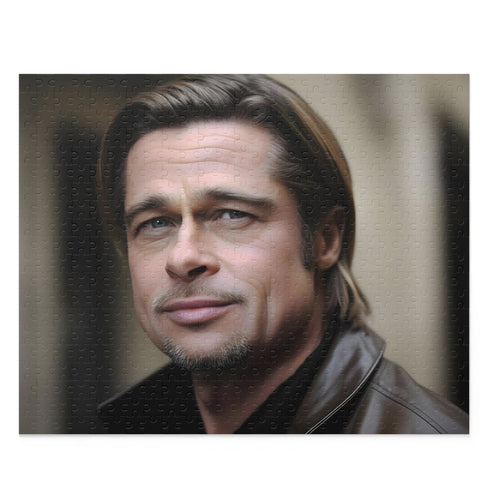 Brad Pitt Celebrity Jigsaw Puzzle 120-piece Hollywood heartthrob actor theme.