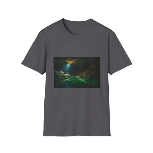 Subterranean Tapestry T-Shirt in Charcoal, Crew Neck, Regular Fit.