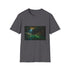 Subterranean Tapestry T-Shirt in Charcoal, Crew Neck, Regular Fit.