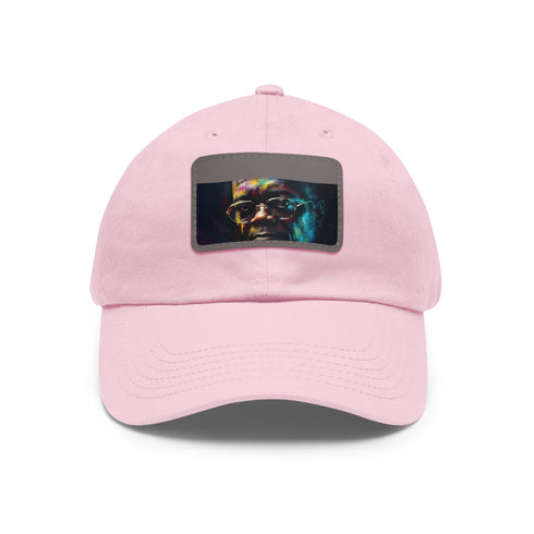 Neon Fusion Samuel L Jackson Watercolor Baseball Cap White Rectangle.