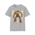 Charcoal cotton T-shirt featuring vibrant Bumblebee design for summer wear