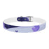 Stylish lavender floral dog collar for medium dogs in black onyx.