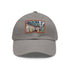 New York subway watercolor snapback cap white light brown patch.