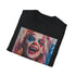 Graphic tee featuring Harley Quinn's iconic chaotic energy in charcoal.