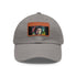 Neon watercolor Paul McCartney baseball cap in white with light brown patch