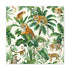 Tiger Jungle Canvas Print with Seamless Jungle Patterns and Majestic Tigers