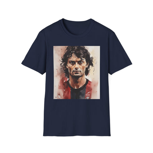 Paolo Maldini Charcoal Cotton Watercolor T-Shirt Regular Fit Summer Picks