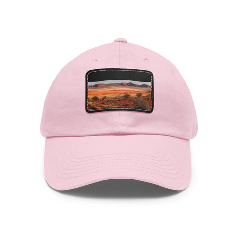 Desert landscape rock formation cap, white/light brown rectangle shape.
