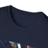 Watercolor New York Subway T-Shirt in Navy, Regular Fit, Crew Neck