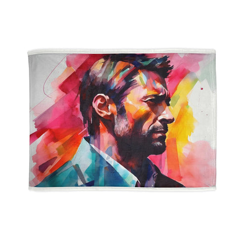 Hugh Jackman Neon Legacy Blanket: Deadpool Wolverine mask 30'' x 40''