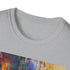 Charcoal cotton crew neck T-shirt with Thanos painting and vibrant colors