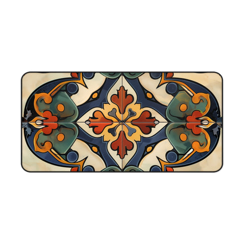 Artisan Tiles Desk Mat - Enhance your workspace with traditional tile-inspired design and protection for your desk