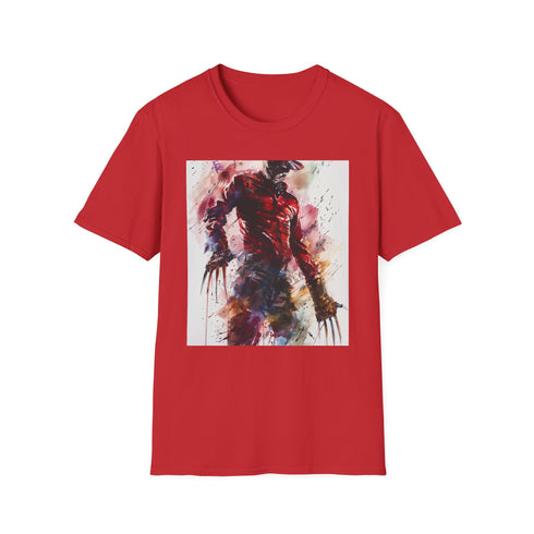 Charcoal cotton T-shirt featuring Freddy Krueger with haunting razor-sharp claws