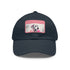 White Dalmatian-themed cotton baseball cap with cute puppy design.