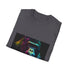 Charcoal cotton T-shirt with vibrant watercolor gorilla design in summer style