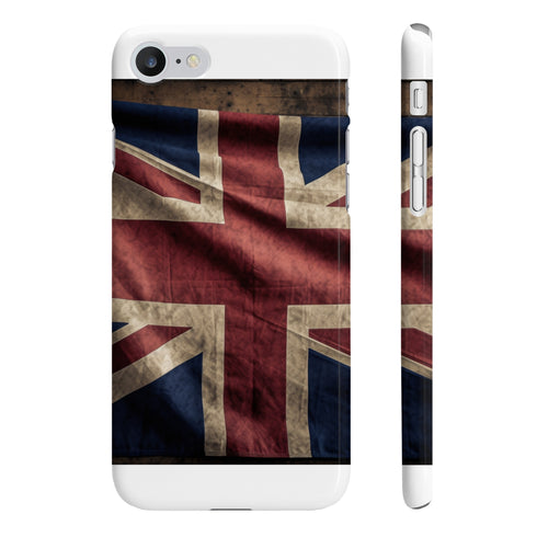 Britannia Style Union Jack Phone Case, Glossy Slim iPhone/Samsung.